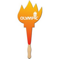 Torch Stock Shape Fan w/ Wooden Stick